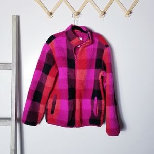 CAT & JACK GIRL'S SHERPA JACKET SIZE LARGE 10/12